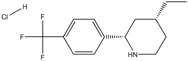 CIS-4-ETHYL-2-[4-(TRIFLUOROMETHYL)PHENYL]PIPERIDINE HYDROCHLORIDE Struktur