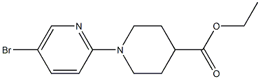 ETHYL 1-(5-BROMOPYRIDIN-2-YL)PIPERIDINE-4-CARBOXLATE Struktur