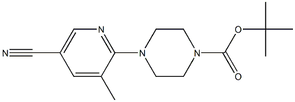 TERT-BUTYL 4-(5-CYANO-3-METHYLPYRIDIN-2-YL)PIPERAZINE-1-CARBOXYLATE Struktur