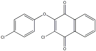 2-chloro-3-(4-chlorophenoxy)-1,4-dihydronaphthalene-1,4-dione Struktur