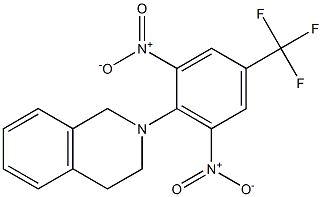 2-[2,6-dinitro-4-(trifluoromethyl)phenyl]-1,2,3,4-tetrahydroisoquinoline Struktur