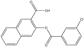 3-[(3-chlorobenzoyl)oxy]-2-naphthoic acid Struktur