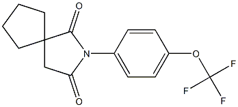 2-[4-(trifluoromethoxy)phenyl]-2-azaspiro[4.4]nonane-1,3-dione Struktur