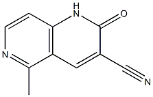 5-methyl-2-oxo-1,2-dihydro[1,6]naphthyridine-3-carbonitrile Struktur