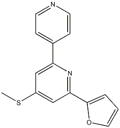 2-(2-furyl)-4-(methylthio)-6-(4-pyridyl)pyridine Struktur