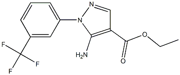 ethyl 5-amino-1-[3-(trifluoromethyl)phenyl]-1H-pyrazole-4-carboxylate Struktur