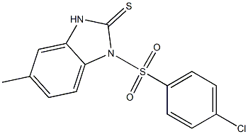 1-[(4-chlorophenyl)sulfonyl]-5-methyl-2,3-dihydro-1H-benzo[d]imidazole-2-thione Struktur