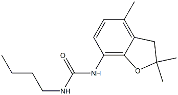 N-butyl-N'-(2,2,4-trimethyl-2,3-dihydro-1-benzofuran-7-yl)urea Struktur