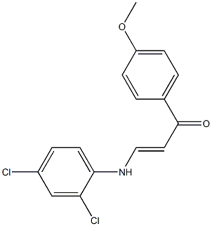 3-(2,4-dichloroanilino)-1-(4-methoxyphenyl)prop-2-en-1-one Struktur