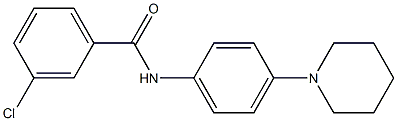 3-chloro-N-(4-piperidinophenyl)benzenecarboxamide Struktur