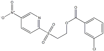 2-[(5-nitro-2-pyridyl)sulfonyl]ethyl 3-chlorobenzoate Struktur