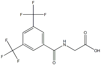 2-{[3,5-di(trifluoromethyl)benzoyl]amino}acetic acid Struktur