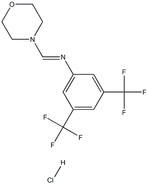 N1-morpholinomethylidene-3,5-di(trifluoromethyl)aniline hydrochloride Struktur