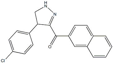 [4-(4-chlorophenyl)-4,5-dihydro-1H-pyrazol-3-yl](2-naphthyl)methanone Struktur