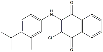 2-chloro-3-(4-isopropyl-3-methylanilino)naphthoquinone Struktur