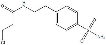 N-{2-[4-(aminosulfonyl)phenyl]ethyl}-3-chloropropanamide Struktur