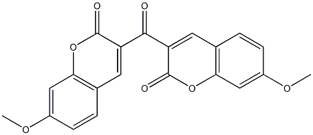 7-methoxy-3-[(7-methoxy-2-oxo-2H-chromen-3-yl)carbonyl]-2H-chromen-2-one Struktur