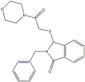 2-benzyl-3-[(2-morpholino-2-oxoethyl)sulfanyl]-1-isoindolinone Struktur