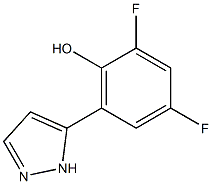 2,4-difluoro-6-(1H-pyrazol-5-yl)phenol Struktur