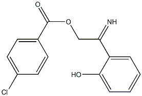 2-{[(4-chlorobenzoyl)oxy]ethanimidoyl}phenol Struktur