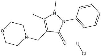 1,5-dimethyl-4-(morpholinomethyl)-2-phenyl-2,3-dihydro-1H-pyrazol-3-one hydrochloride Struktur