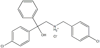 N-(4-chlorobenzyl)-2-(4-chlorophenyl)-2-hydroxy-2-phenyl-1-ethanaminium chloride Struktur