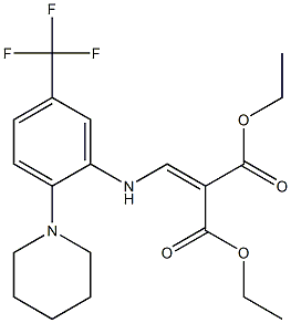 diethyl 2-{[2-piperidino-5-(trifluoromethyl)anilino]methylidene}malonate Struktur