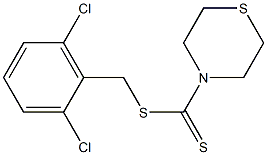 2,6-dichlorobenzyl thiomorpholine-4-carbodithioate Struktur