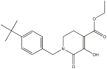 ethyl 1-[4-(tert-butyl)benzyl]-5-hydroxy-6-oxo-1,2,3,6-tetrahydro-4-pyridinecarboxylate Struktur