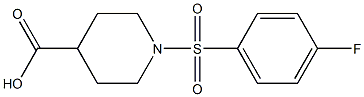 1-[(4-fluorophenyl)sulfonyl]piperidine-4-carboxylic acid Struktur