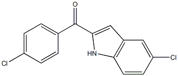 (5-chloro-1H-indol-2-yl)(4-chlorophenyl)methanone Struktur