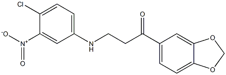 1-(1,3-benzodioxol-5-yl)-3-(4-chloro-3-nitroanilino)-1-propanone Struktur