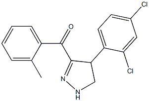 [4-(2,4-dichlorophenyl)-4,5-dihydro-1H-pyrazol-3-yl](2-methylphenyl)methanone Struktur