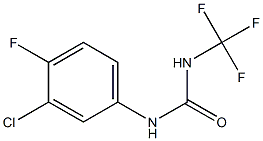 N-(3-chloro-4-fluorophenyl)-N'-trifluoromethylurea Struktur