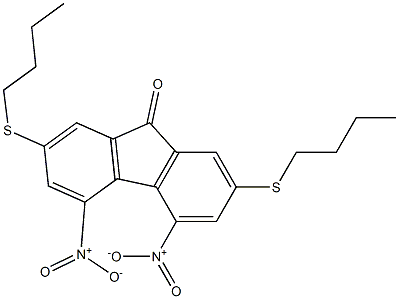 2,7-di(butylthio)-4,5-dinitro-9H-fluoren-9-one Struktur