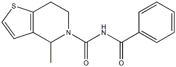 N5-benzoyl-4-methyl-4,5,6,7-tetrahydrothieno[3,2-c]pyridine-5-carboxamide Struktur