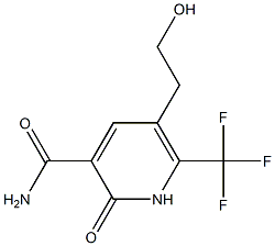 5-(2-hydroxyethyl)-2-oxo-6-(trifluoromethyl)-1,2-dihydropyridine-3-carboxamide Struktur