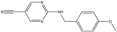 2-[(4-methoxybenzyl)amino]-5-pyrimidinecarbonitrile Struktur