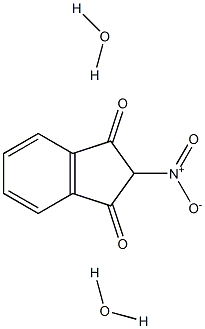 2-Nitroindane-1,3-dione, dihydrate Struktur