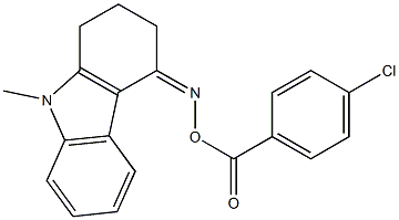 4-{[(4-chlorobenzoyl)oxy]imino}-9-methyl-2,3,4,9-tetrahydro-1H-carbazole Struktur