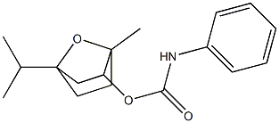 4-isopropyl-1-methyl-7-oxabicyclo[2.2.1]hept-2-yl N-phenylcarbamate Struktur