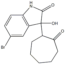 5-bromo-3-hydroxy-3-(2-oxocycloheptyl)indolin-2-one Struktur