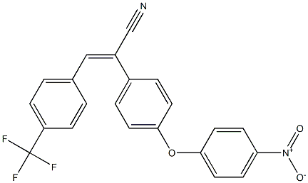 2-[4-(4-nitrophenoxy)phenyl]-3-[4-(trifluoromethyl)phenyl]acrylonitrile Struktur