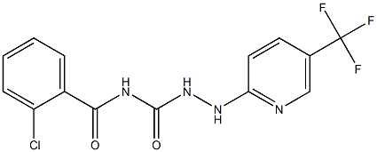 N1-(2-chlorobenzoyl)-2-[5-(trifluoromethyl)-2-pyridyl]hydrazine-1-carboxamide Struktur