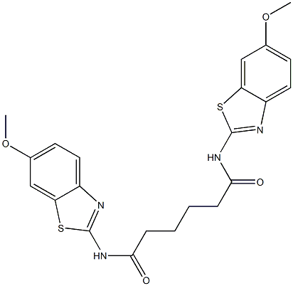 N1,N6-di(6-methoxy-1,3-benzothiazol-2-yl)hexanediamide Struktur