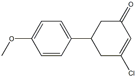 3-chloro-5-(4-methoxyphenyl)cyclohex-2-en-1-one Struktur