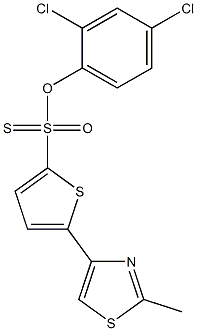 2,4-dichlorophenyl 5-(2-methyl-1,3-thiazol-4-yl)thiophene-2-sulfonothioate Struktur