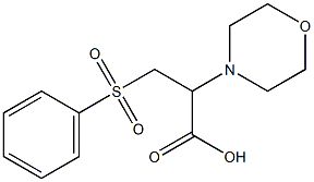 2-morpholin-4-yl-3-(phenylsulfonyl)propanoic acid Struktur