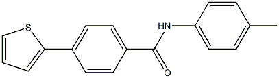 N-(4-methylphenyl)-4-(2-thienyl)benzenecarboxamide Struktur