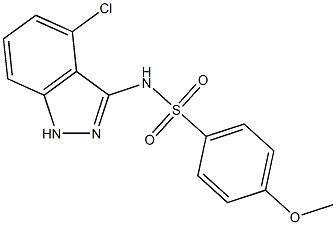 N1-(4-chloro-1H-indazol-3-yl)-4-methoxybenzene-1-sulfonamide Struktur